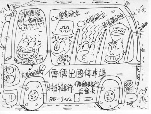 繪畫創作之儒儒出國停車場